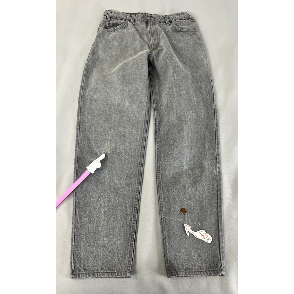 VTG 90s Levis 550 Jeans Mens 33x32 Gray Loose Comfort Fit Tapered Streetwear - Picture 14 of 16